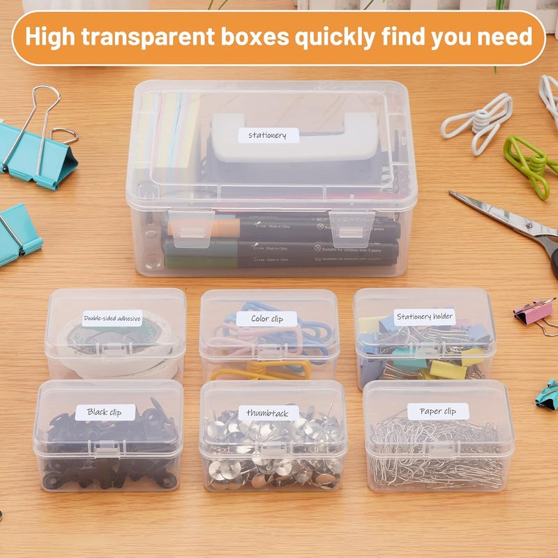 Mathtoxyz Small Bead Organizers and Storage, Clear Storage Containers Rectangle Bead Holder Plastic Cases Transparent Boxes for Nail DIY Craft Making Jewelry Battery Screw - Image 5